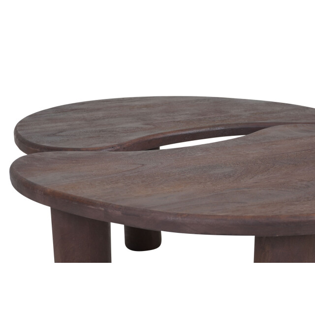 Home67 Salontafel lina espresso mangohout set van 2 3195829 large