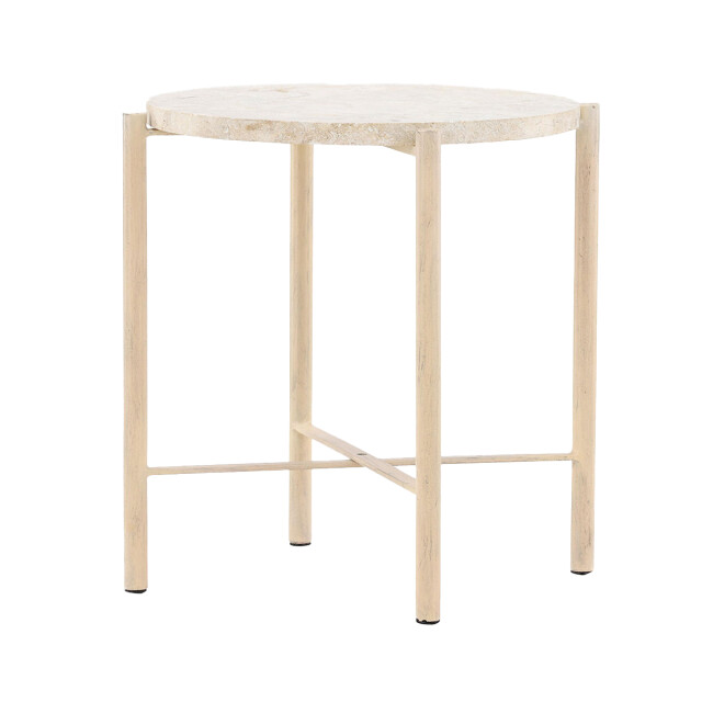 Nest living Thora ronde bijzettafel met stenen blad Ø 40 cm 3155478 large