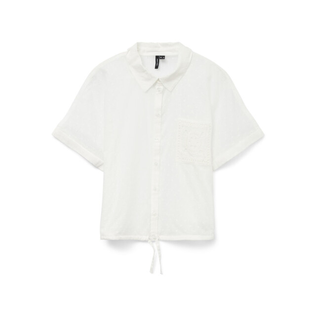 Vero Moda vmvica ss wide short top wvn 10327507 snow white 06613.120.0083 large