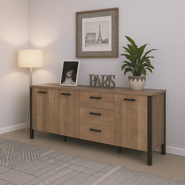 CaliCosy Laag dressoir met 3 deuren en 3 lades l214 cm emile 3042533 large