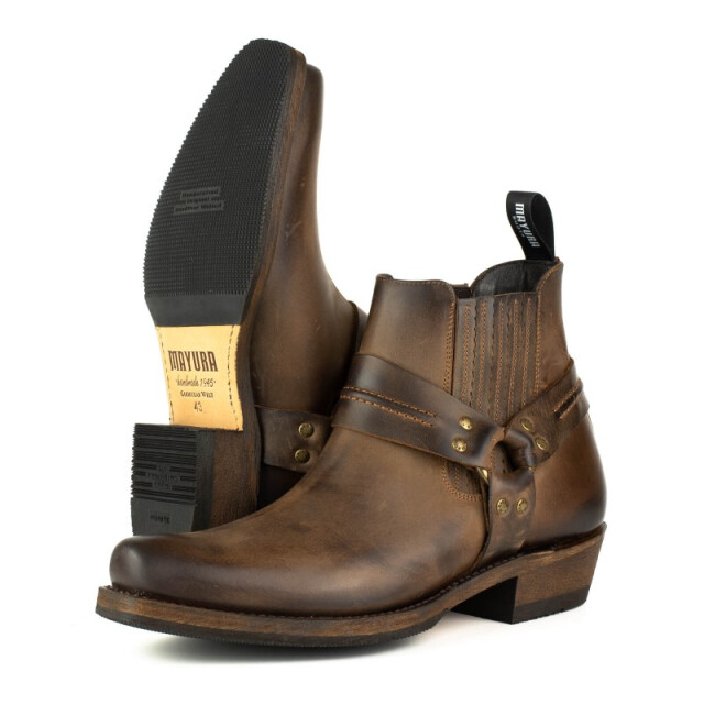 Mayura Boots Biker western laars 1444 vintage crazy old sadale 1444  VINTAGE CRAZY OLD SADALE large