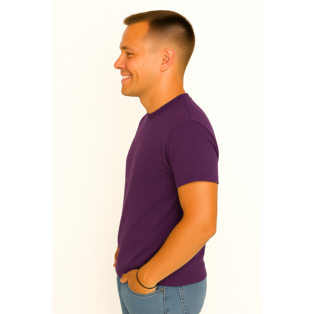 X-Name heren t-shirt purple ronde hals italianstyle XN-YE-18-PU large