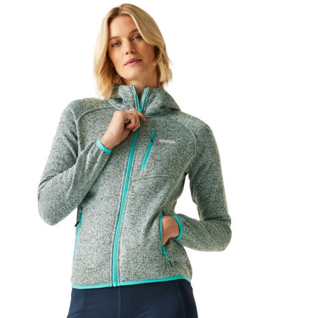 Regatta Dames newhill ii marl full zip hoodie UTRG12002_icymornturquoise large