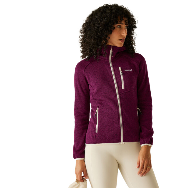 Regatta Dames newhill ii marl full zip hoodie UTRG12002_beaujolaislightvanilla large