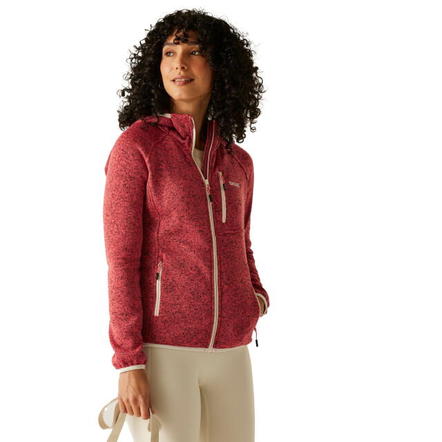 Regatta Dames newhill ii marl full zip hoodie UTRG12002_peachbloomlightvanilla large