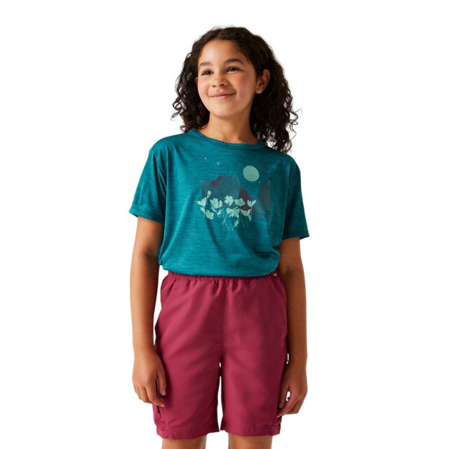 Regatta Kinderen/kinderen alvarado ix bloemen t-shirt UTRG11910_exoticplumemarl large