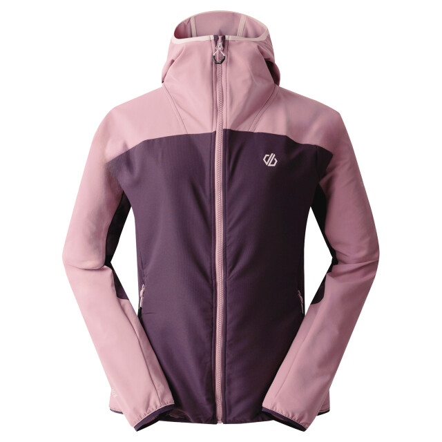 Dare2b Dames ardently kleurblok soft shell jas UTRG11938_lilasdeepplum large