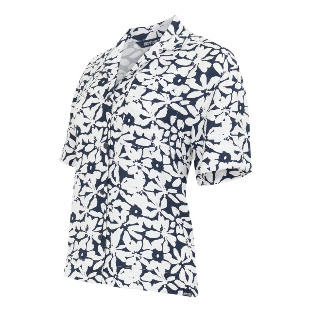 Regatta Dames salise bloemen lichtgewicht shirt UTRG11915_navywhite large