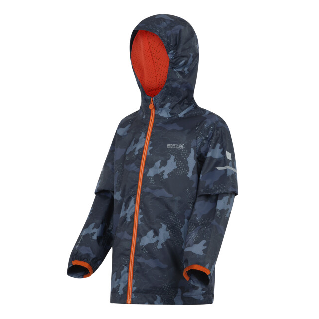 Regatta Waterdicht kinder/kinderjack lever ii camo UTRG11847_navytangerinetango large
