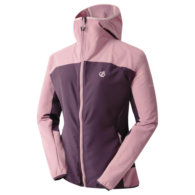 Dare2b Dames ardently kleurblok soft shell jas UTRG11938_lilasdeepplum large