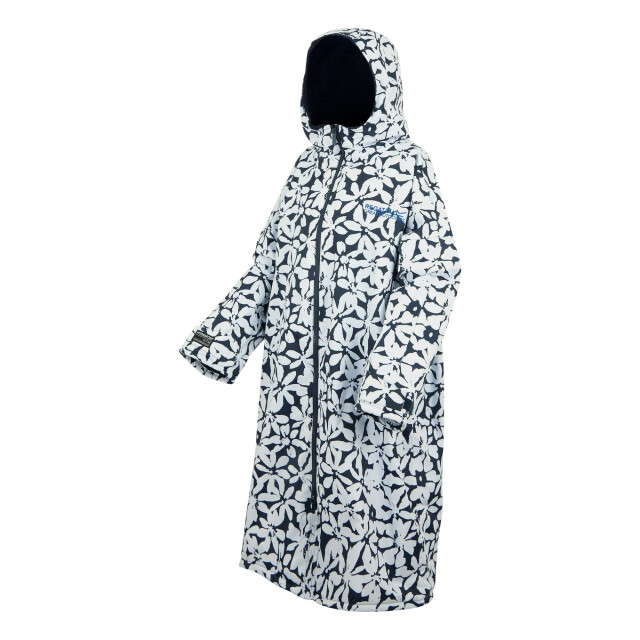 Regatta Grote gebloemde badjas voor volwassenen UTRG11852_navywhite large