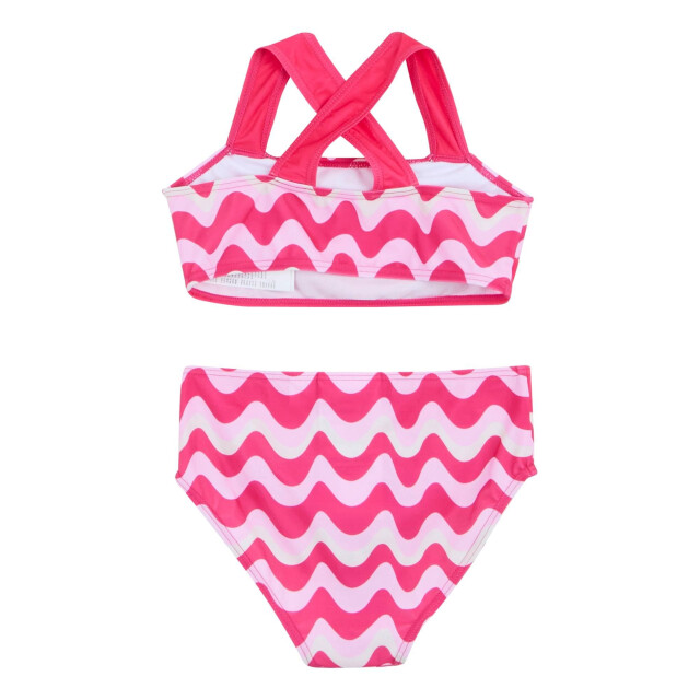Regatta Meisjes dakaria iii golvend gestreept bikini set UTRG11805_pop large