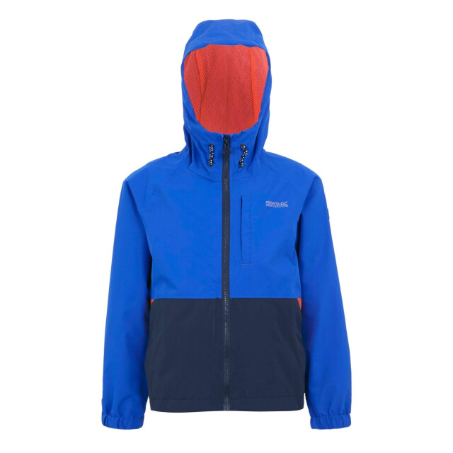 Regatta Hanleigh ii waterdichte jas voor kinderen/kinderen UTRG11816_olympianbluenavytangerinetango large