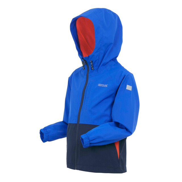 Regatta Hanleigh ii waterdichte jas voor kinderen/kinderen UTRG11816_olympianbluenavytangerinetango large