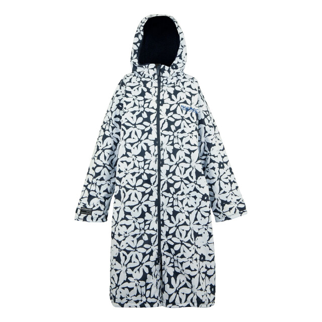 Regatta Grote gebloemde badjas voor volwassenen UTRG11852_navywhite large