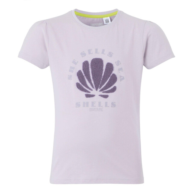 Regatta Kinderen/kinderen bosley viii zeeschelp t-shirt UTRG11703_lilacthistle large