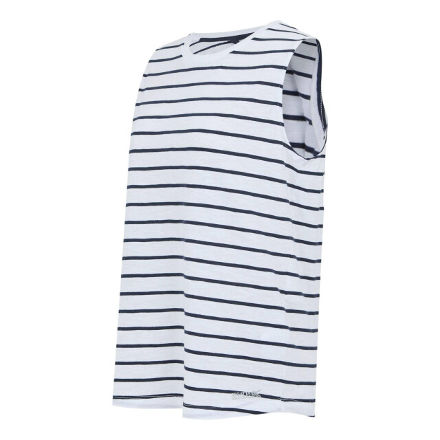 Regatta Dames fariene gestreepte mouwloze top UTRG11710_whitenavy large