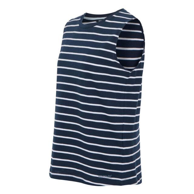 Regatta Dames fariene gestreepte mouwloze top UTRG11710_navywhite large