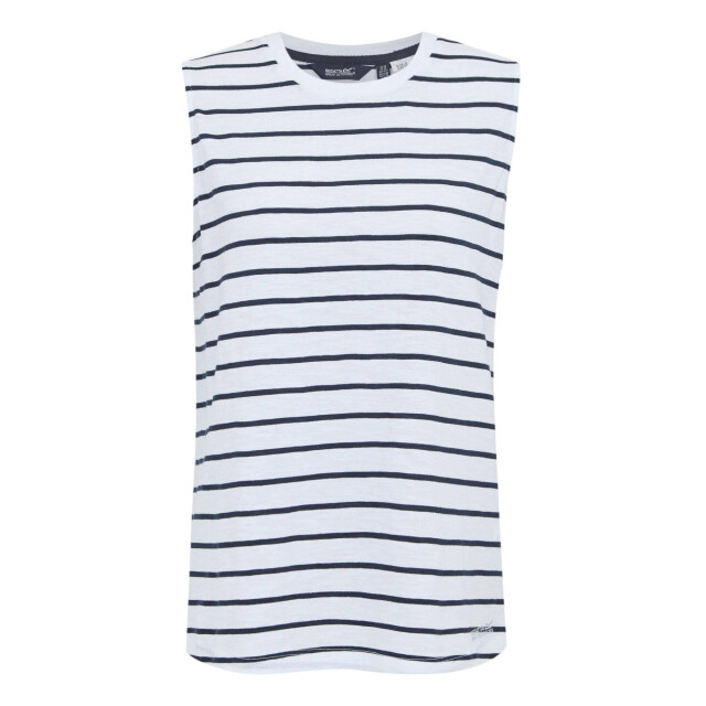 Regatta Dames fariene gestreepte mouwloze top UTRG11710_whitenavy large