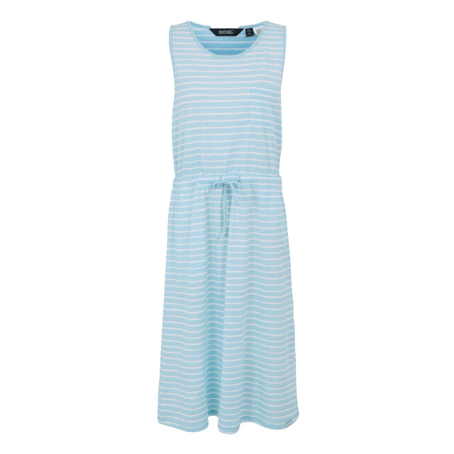 Regatta Dames ariena gestreepte casual jurk UTRG11721_chambraybluewhite large
