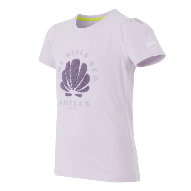 Regatta Kinderen/kinderen bosley viii zeeschelp t-shirt UTRG11703_lilacthistle large