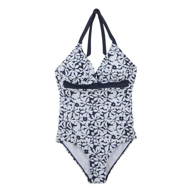 Regatta Dames flavia ii large gebloemd eendelig zwempak UTRG11587_navywhite large