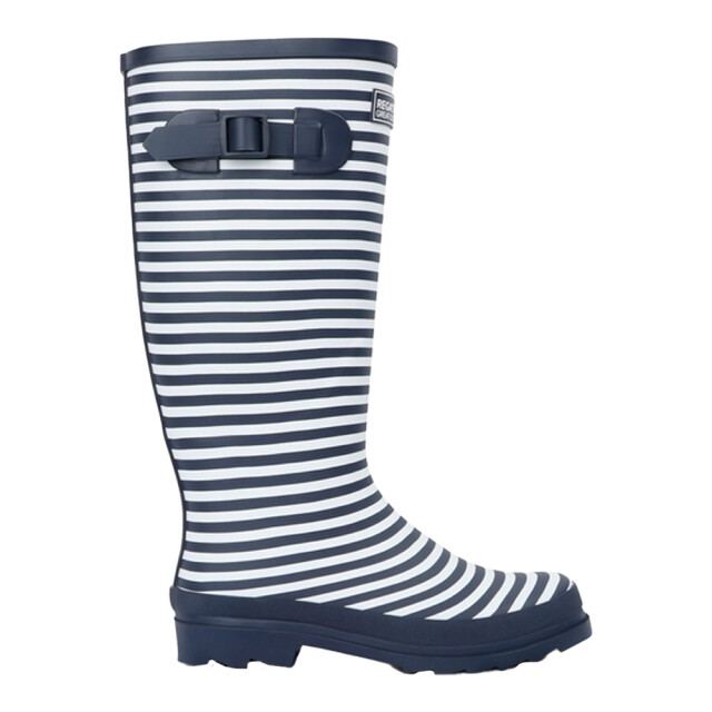 Regatta Dames fairweather iii contrast gestreepte wellington laarzen UTRG11605_navywhite large