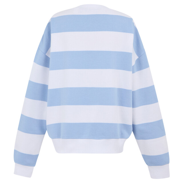 Regatta Dames avika ii stripe crew neck trui UTRG11593_chambraybluewhite large
