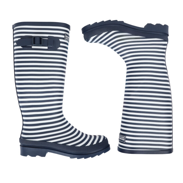 Regatta Dames fairweather iii contrast gestreepte wellington laarzen UTRG11605_navywhite large