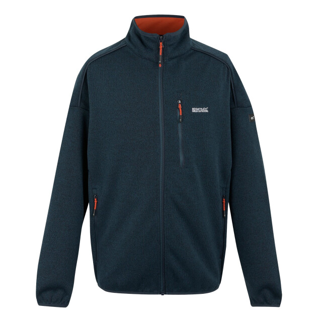 Regatta Heren kames full zip fleecejack UTRG11497_moonlighttangerinetango large