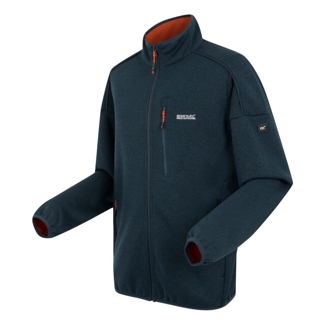 Regatta Heren kames full zip fleecejack UTRG11497_moonlighttangerinetango large