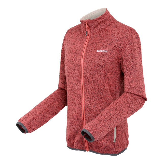 Regatta Dames newhill ii full zip fleecejack UTRG11446_peachbloomlightvanilla large