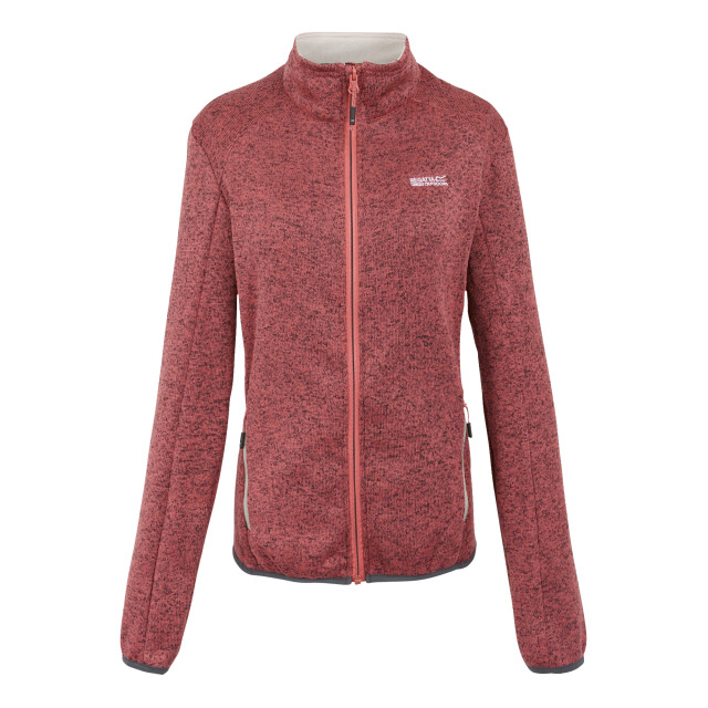 Regatta Dames newhill ii full zip fleecejack UTRG11446_peachbloomlightvanilla large