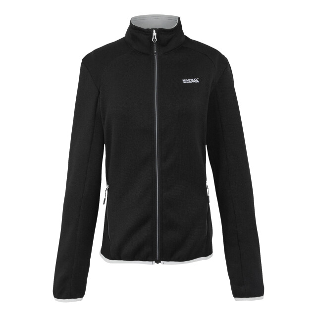 Regatta Dames newhill ii full zip fleecejack UTRG11446_blackoystermushroom large