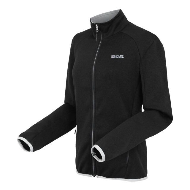 Regatta Dames newhill ii full zip fleecejack UTRG11446_blackoystermushroom large