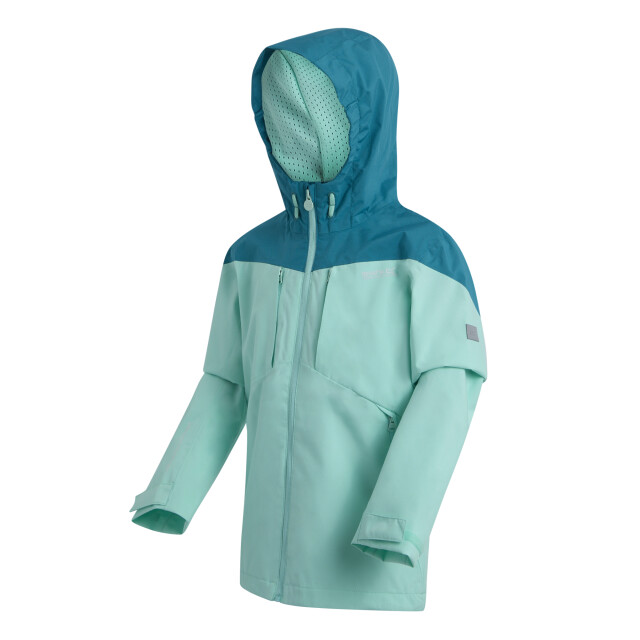 Regatta Kinder/kinder highton vi waterdichte jas UTRG11444_arubablueexoticplumeicymorn large