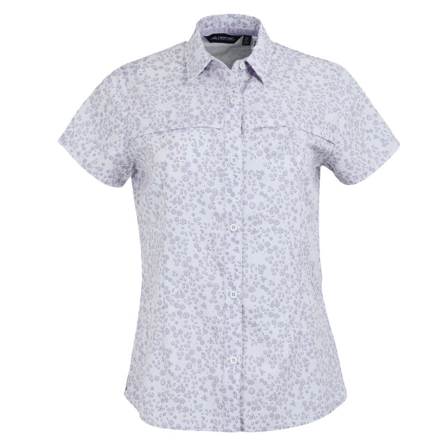 Regatta Dames travel meadow bloemen packaway shirt met korte mouw UTRG11432_lilachint large