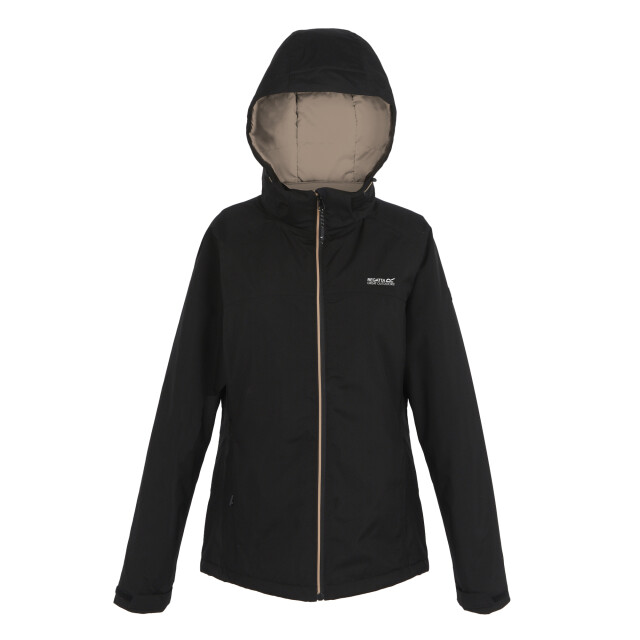Regatta Dames frelton waterdichte jas UTRG11288_blackwarmtaupe large