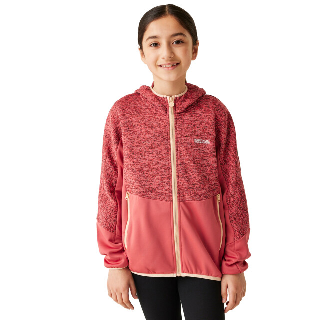 Regatta Kinder/kinder dissolver ix marl full zip fleecejack UTRG11296_redskymineralred large