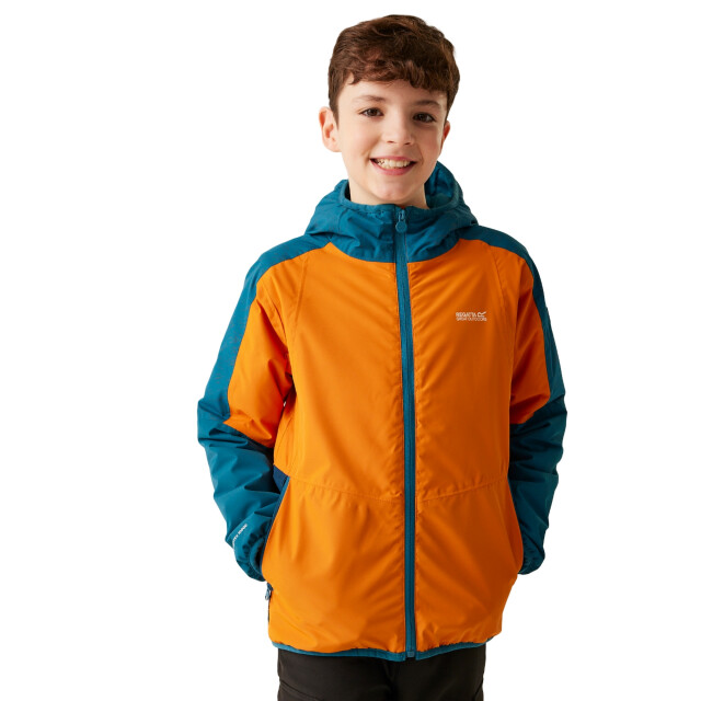 Regatta Reflecterende kinder/kids volcanics viii terrain print jas UTRG11269_foxmoroccanblue large