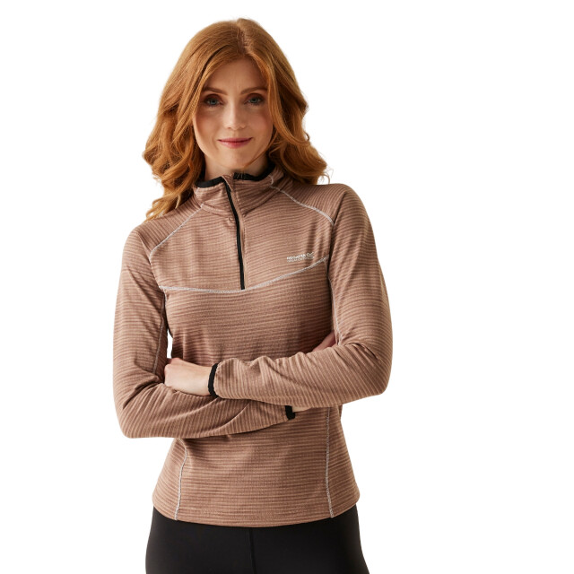 Regatta Dames yonder ii half zip fleece top UTRG11271_warmtaupe large