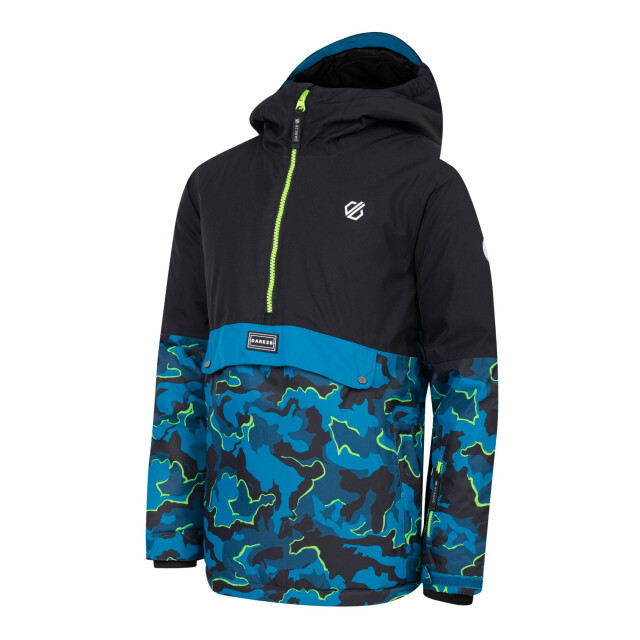 Dare2b Freehand overhead ski-jas voor kinderen/kinderen UTRG11156_blackkingfisherblue large