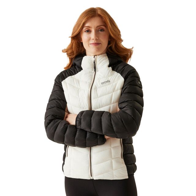 Regatta Dames dalent gewatteerd hooded jacket UTRG11152_blackblancdeblanc large