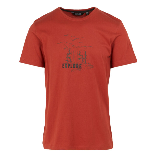 Regatta Heren cline ix explore scenery t-shirt UTRG11112_redochre large