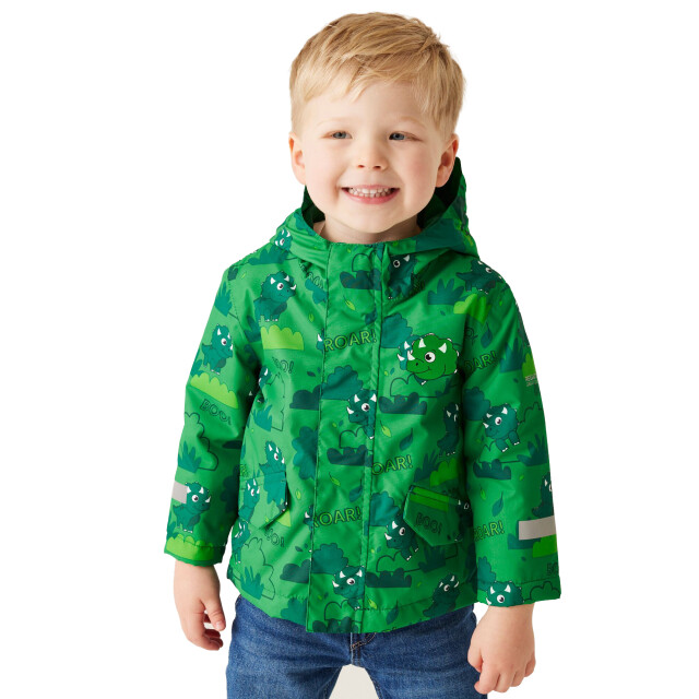 Regatta Waterdichte jas voor kinderen/kinderen stompy de dinosaurus UTRG11167_jellybean large