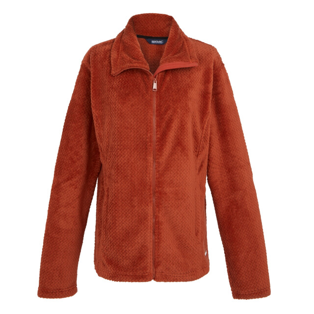 Regatta Dames heidy fluffy full zip fleecejack UTRG11094_redochre large