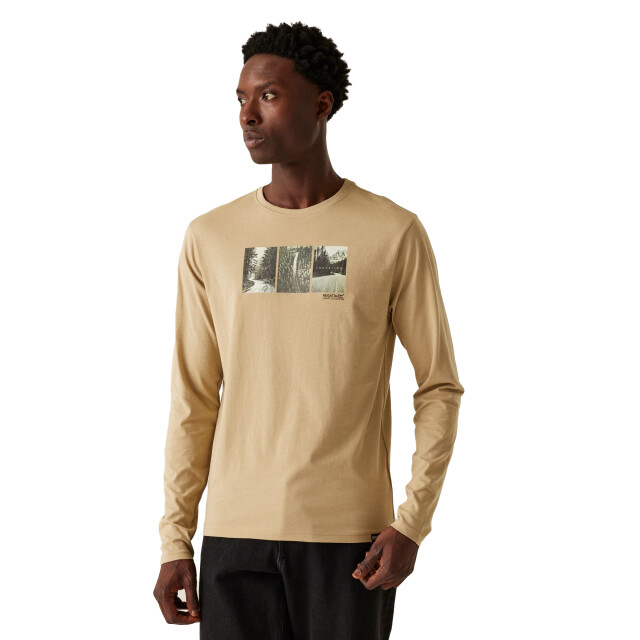 Regatta Heren maylow photograph t-shirt met lange mouwen UTRG11015_abbeystonemarl large