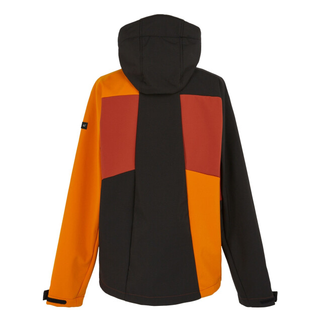 Regatta Heren hewitts x colour block soft shell jas UTRG11040_redochreblack large