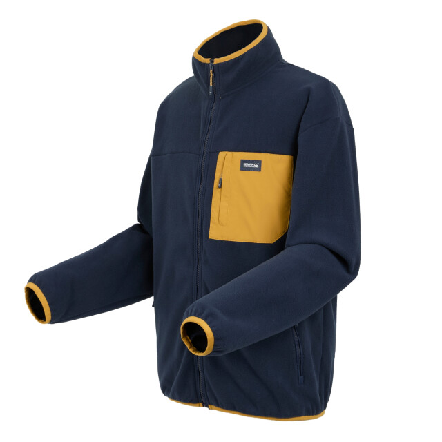 Regatta Heren frankie full zip fleecejack UTRG11055_navymustard large