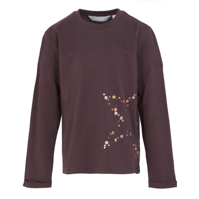 Regatta Kinder/kinder wenbie iii ster t-shirt met lange mouwen UTRG10873_deepplum large